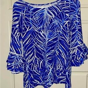 Lilly Pulitzer small Blue Patterned laddie Women's Top